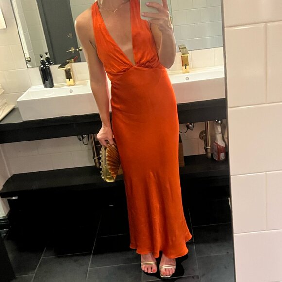 Shona Joy Vibrant Orange Dress - Picture 6 of 7